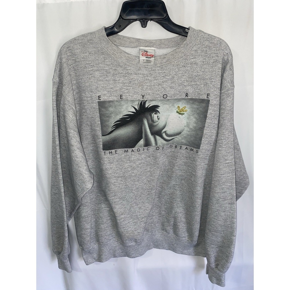 Vintage 90s Eeyore Magic Of Dreams Disney Sweatshirt Crewneck Gray Adult Medium